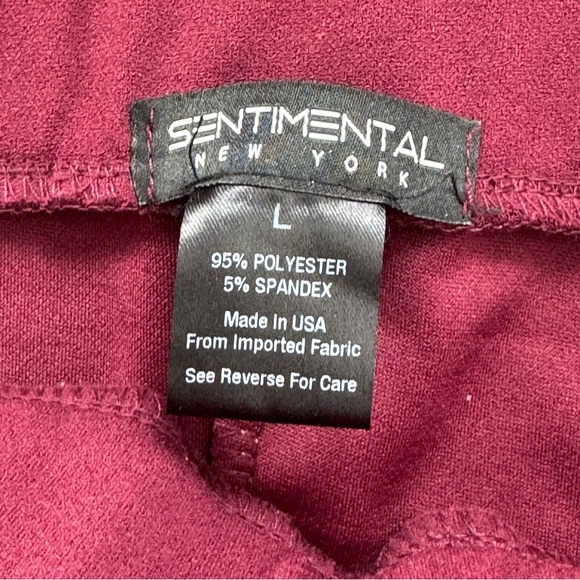 Maroon High-Waisted Wide Leg Jumpsuit with Tie Belt - Picture 3 of 4